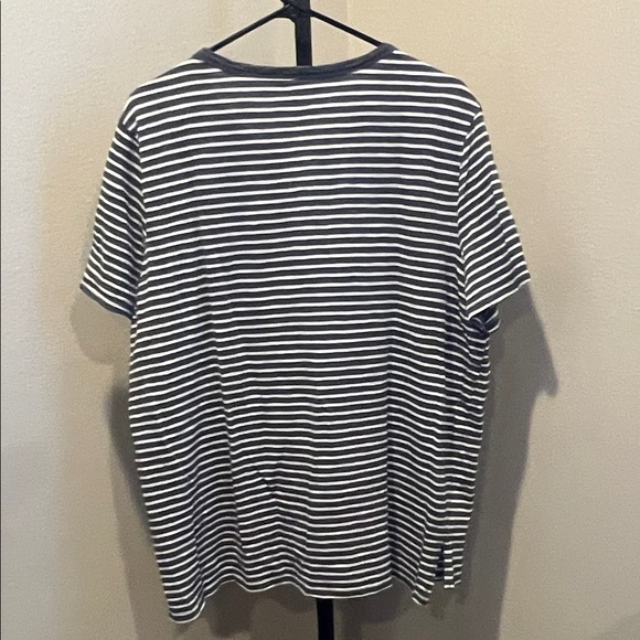 Old Navy White and Navy Striped Tee - Picture 3 of 3